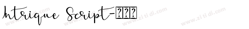 Intrique Script字体转换